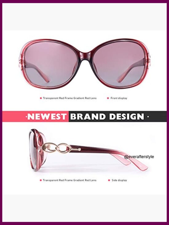 Polarized Oversized Sunglasses UV400 Protection Retro Frame